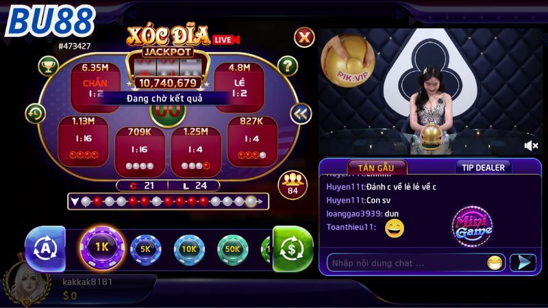 Giới thiệu về sảnh game xóc đĩa Bu88