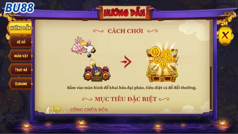 Luật chơi game bắn cá đại hải trình Bu88 